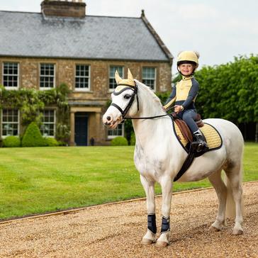 Yellow LeMieux Mini Suede Close Contact Saddle Pad Mimosa