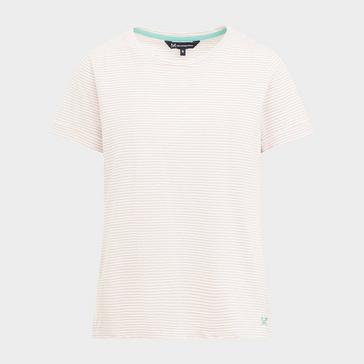 White Crew clothing Women’s Stripe Crew Neck T-Shirt