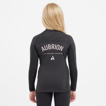 Black Aubrion Young Rider React Long Sleeve Base Layer Shadow