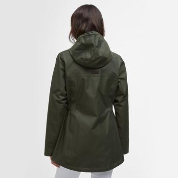 Green Barbour Womens Maple Waterproof Jacket Olive/Ancient Tartan