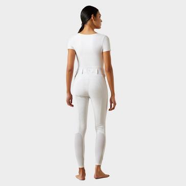 White Ariat Womens Tri Factor NT Half Grip Breeches White