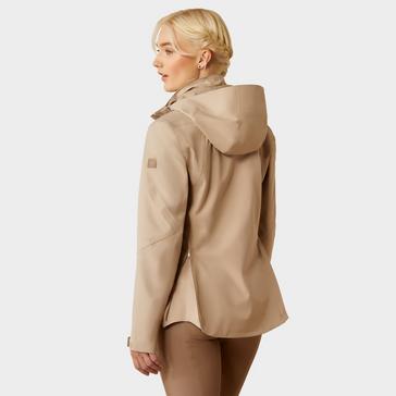Beige Ariat Womens Coastal Waterproof Jacket Cape Reed
