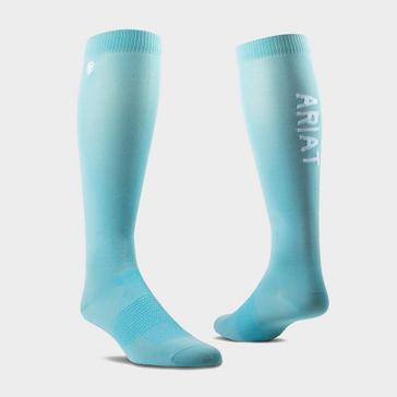 Blue Ariat TEK Essential Performance Socks Aqua