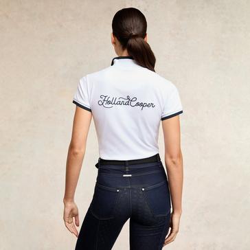 White Holland Cooper Womens Classic Polo Shirt White