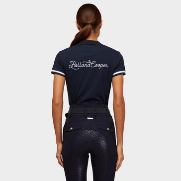 Blue Holland Cooper Womens Classic Polo Shirt Ink Navy