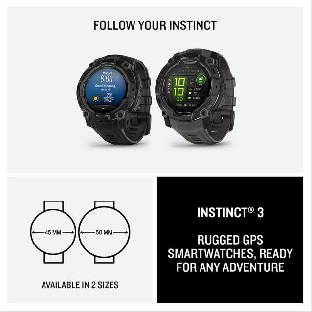 Garmin Instinct® AMOLED 50mm Multi-Sport Smartwatch GO Outdoors
