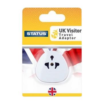 White Status UK Visitor Travel Plug Adaptor