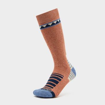 Orange Sealskinz Men's Kimberley Bamboo Mid-Length Hiking Socks