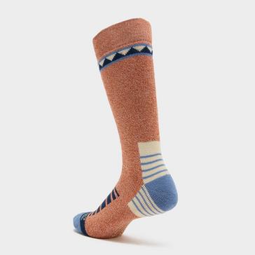 Orange Sealskinz Men's Kimberley Bamboo Mid-Length Hiking Socks