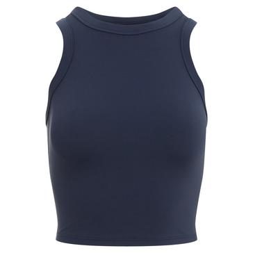 Navy Nike Women's One Fitted Dri-FIT Cropped Tank Top 