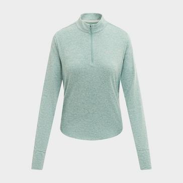 Grey Nike Women's Dri-FIT UV 1/4 Zip Running Top 