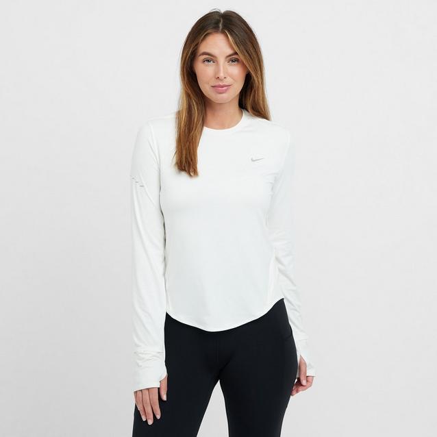 Nike Women's Dri-FIT UV Long-Sleeve Crew-Neck Running Top GO