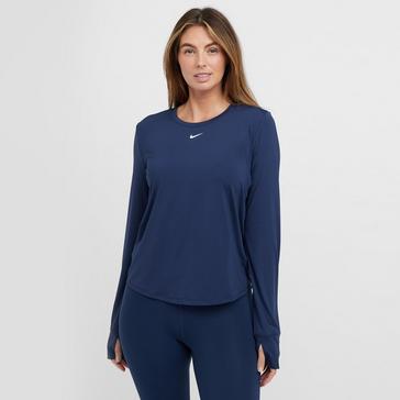 Red Nike Women's One Classic Dri-FIT Long Sleeve Top 