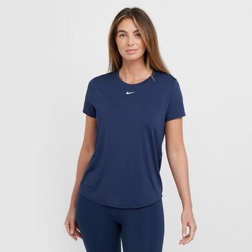 Navy Nike Women's One Classic Dri-FIT Short Sleeve Top 