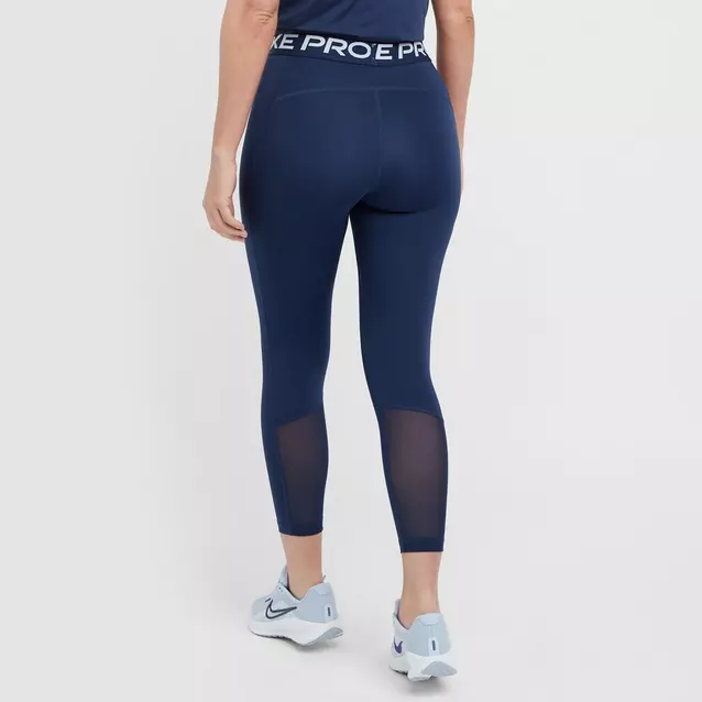 Nike Women's Pro Mid-Rise Crop Mesh Panel Leggings GO Outdoors