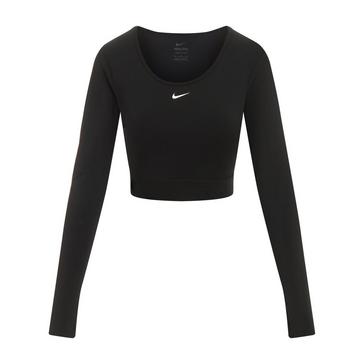 Black Nike Women's Pro Dri-FIT Cropped Long Sleeve Top 