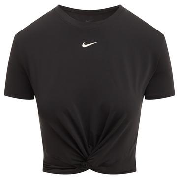Black Nike Women's Dri-FIT Twist Short-Sleeve Top