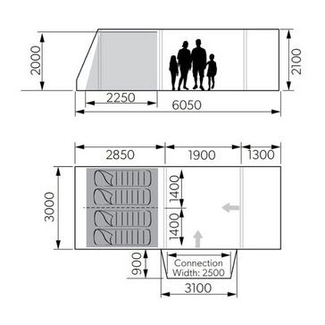 Grey Dometic Rarotonga DA FTT 401 TC Awning 