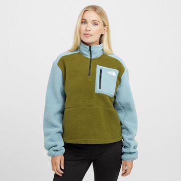Green The North Face Women’s Yumiori 1/4 Zip Fleece Jacket
