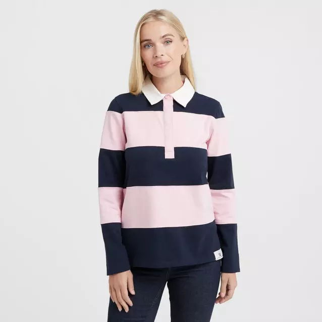 Crew clothing Women's Long Sleeve Stripe Rugby Shirt GO Outdoors