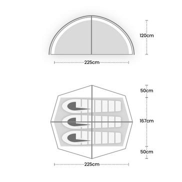 Green WILD COUNTRY Helm Compact 3 Tent