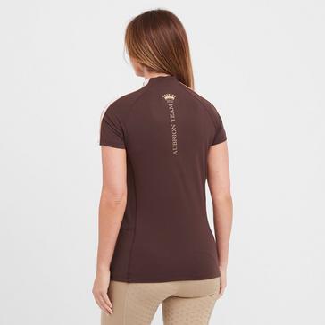 Brown Aubrion Womens Team Short Sleeved Base Layer Umber