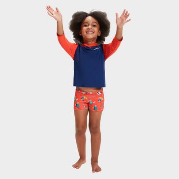  Speedo Kid's Learn To Swim Essential Hooded Rash Top