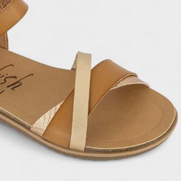 Brown Blowfish malibu Women's Monti-B Strappy Buckle Wedge Sandals