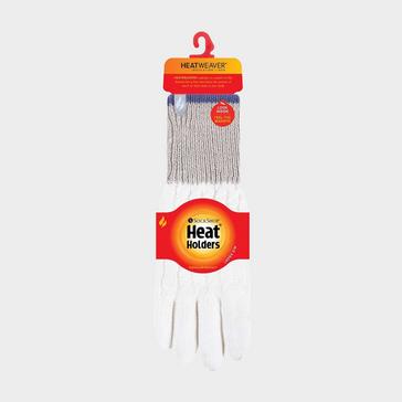 Cream Heat Holders Womens Patterned Fleece Lined Warm Thermal Gloves For Winter