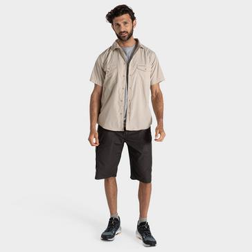 Beige Craghoppers Men's Kiwi Short Sleeve Shirt 