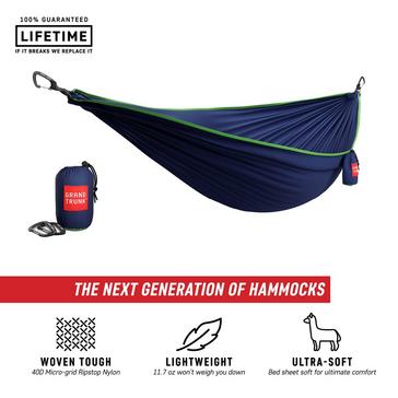 Blue Grand Trunk Trunktech Double Hammock