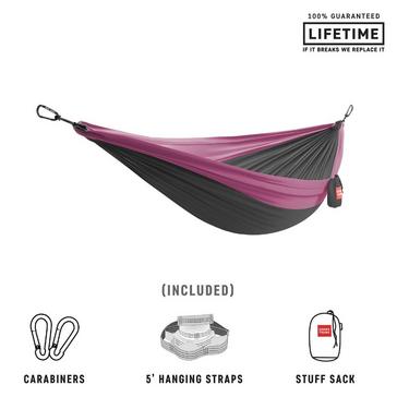 Grey Grand Trunk Double Deluxe Parachute Nylon Hammock with Straps