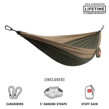 Green Grand Trunk Double Deluxe Parachute Nylon Hammock with Straps