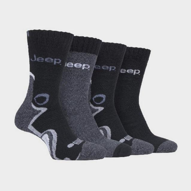 Jeep Men's Anti Blister Cushioned Performance Boot Socks Pack