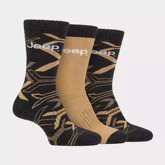 Jeep Men's Camo Cushioned Anti-blister Boot Socks Pack GO