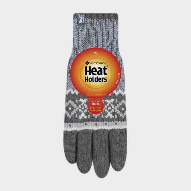 Heat Holders Men's Nordic Fairisle Knitted Fleece Lined Winter