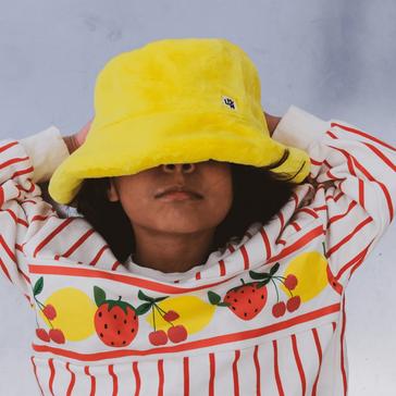 Yellow Little Hotdog Watson Kids' Fur Bucket Hat