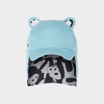 Pale Blue Little Hotdog Watson Kids' Cub Hat With Neck Flap