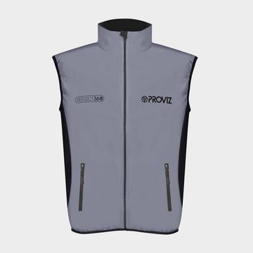 Grey Proviz Sports Men's Fully Reflective Running Gilet