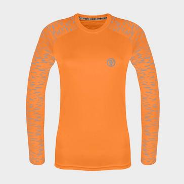 Orange Proviz Sports Women's Reflective Long Sleeve Top