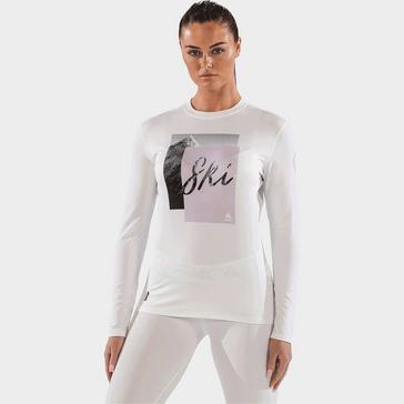 White Surfanic Women's Cozy Crest Crew Neck