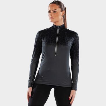 Black Surfanic Women's Cozy Jag Zip Neck