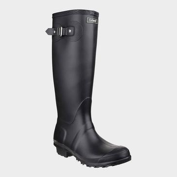 Black COTSWOLD Women's Sandringham Buckle-up Wellington Boots
