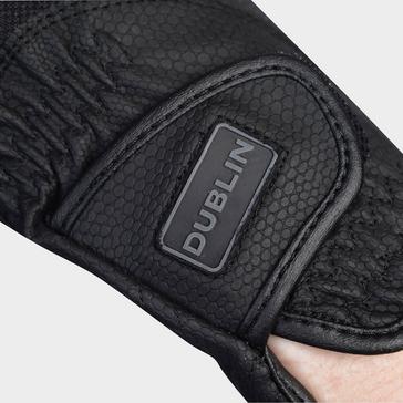 Black Dublin Mesh Panel Riding Gloves