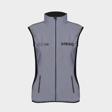 Grey Proviz Sports Women's Fully Reflective Running Gilet