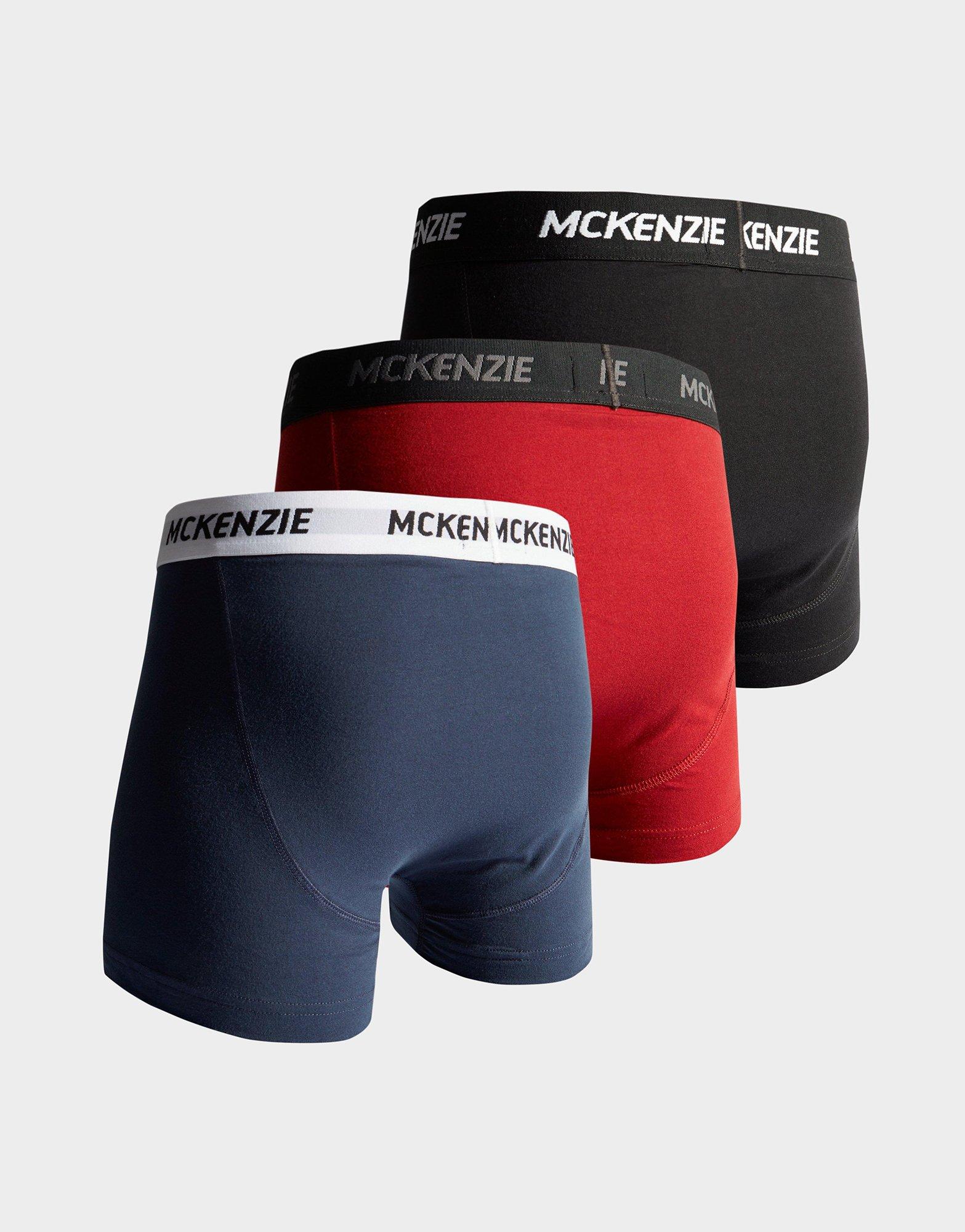 Мъжко бельо MCKENZIE WYATT 3 PACK OF BOXER SHORTS  MCKAA12214BLKNVYBRG Черен