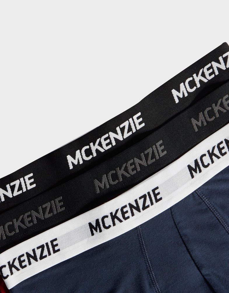 Чоловіча білизна MCKENZIE WYATT 3 PACK OF BOXER SHORTS  MCKAA12214BLKNVYBRG Чорний