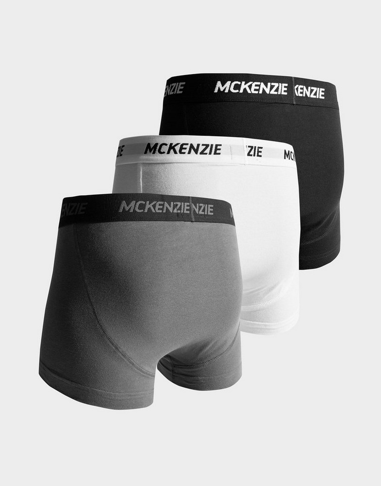 Férfi fehérnemű MCKENZIE WYATT 3 PACK OF BOXER SHORTS  MCKAA12214 Fekete