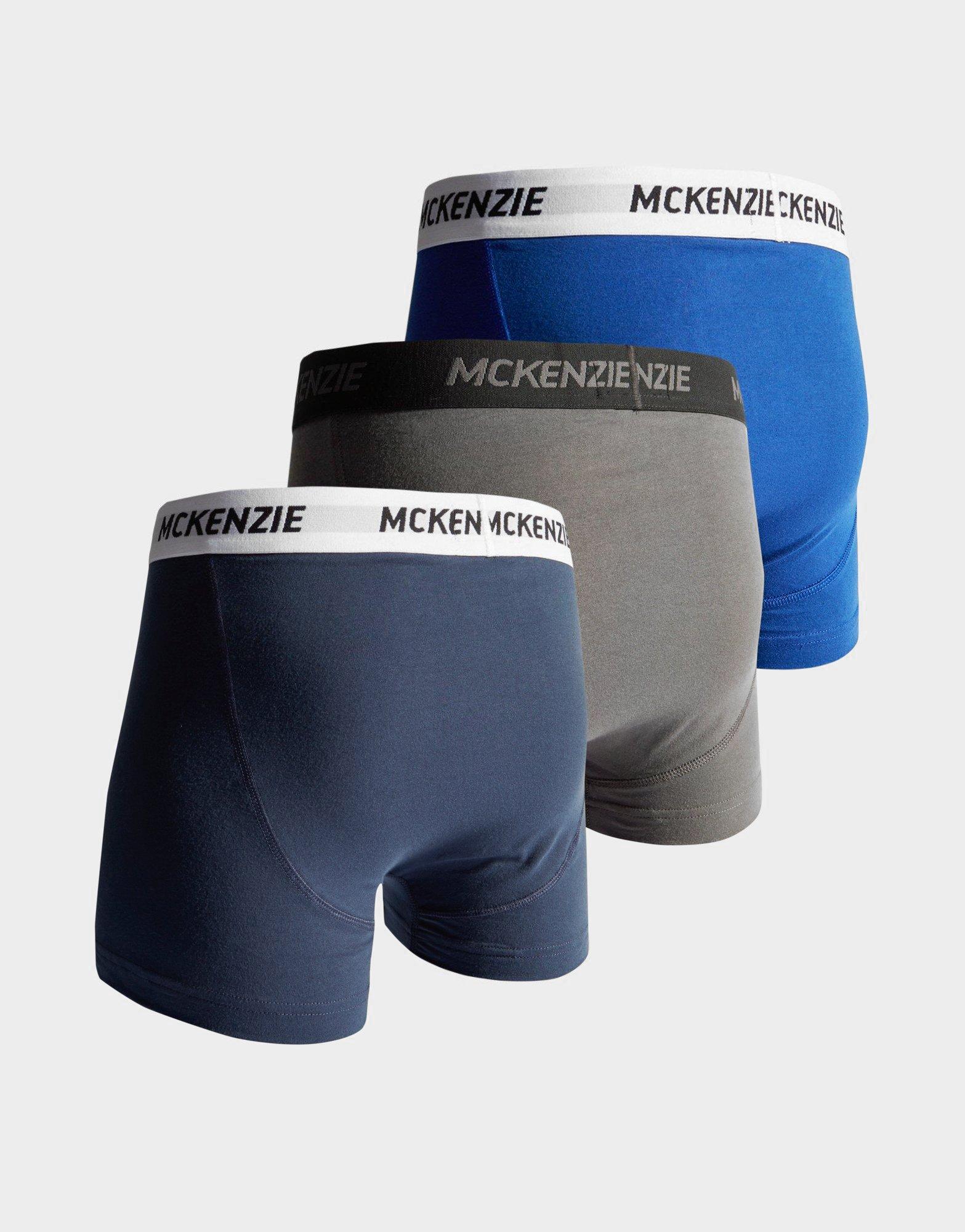 Férfi fehérnemű MCKENZIE WYATT 3 PACK OF BOXER SHORTS  MCKAA12214 Sötétkék