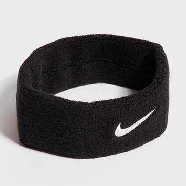 Moteriški sporto reikmenys NIKE GALVOS JUOSTA SWOOSH H/B BLK/WHT NIKE HEAD/WRIST BANDS